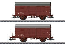 Märklin 46067 - H0 - 2-tlg. Set gedeckte Güterwagen Gr, NSB, Ep. III
